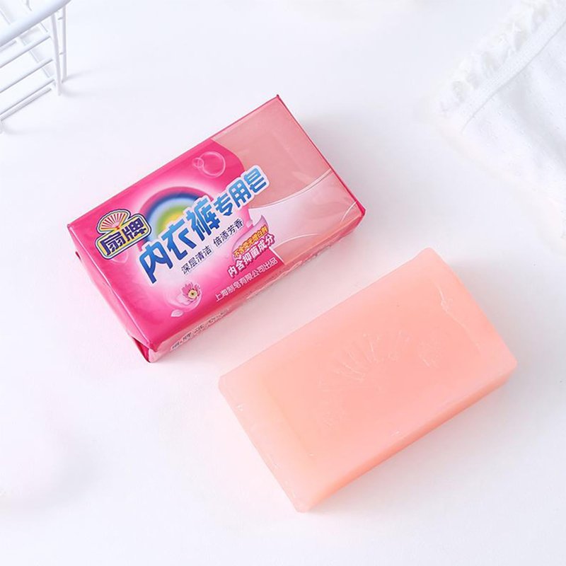 BEE & FLOWER Fan Underwear Cleaning Soap Bar Underwear Laundry Bar Soap for Clothes, Bars, Panties, Lingerie Washing by Hand (6.3 Oz x 4)