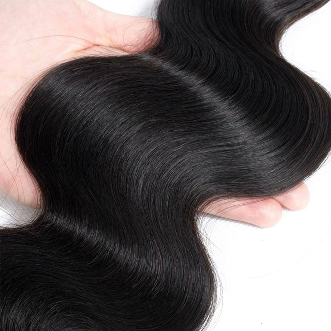 Body Wave Bundles Human Hair 4 Bundles 18 20 22 24 inch 4 pack 12A Brazilian Virgin Weave Hair Extensions 100% Unprocessed Human Hair Bundles Quick Weave Bundles Natural Black