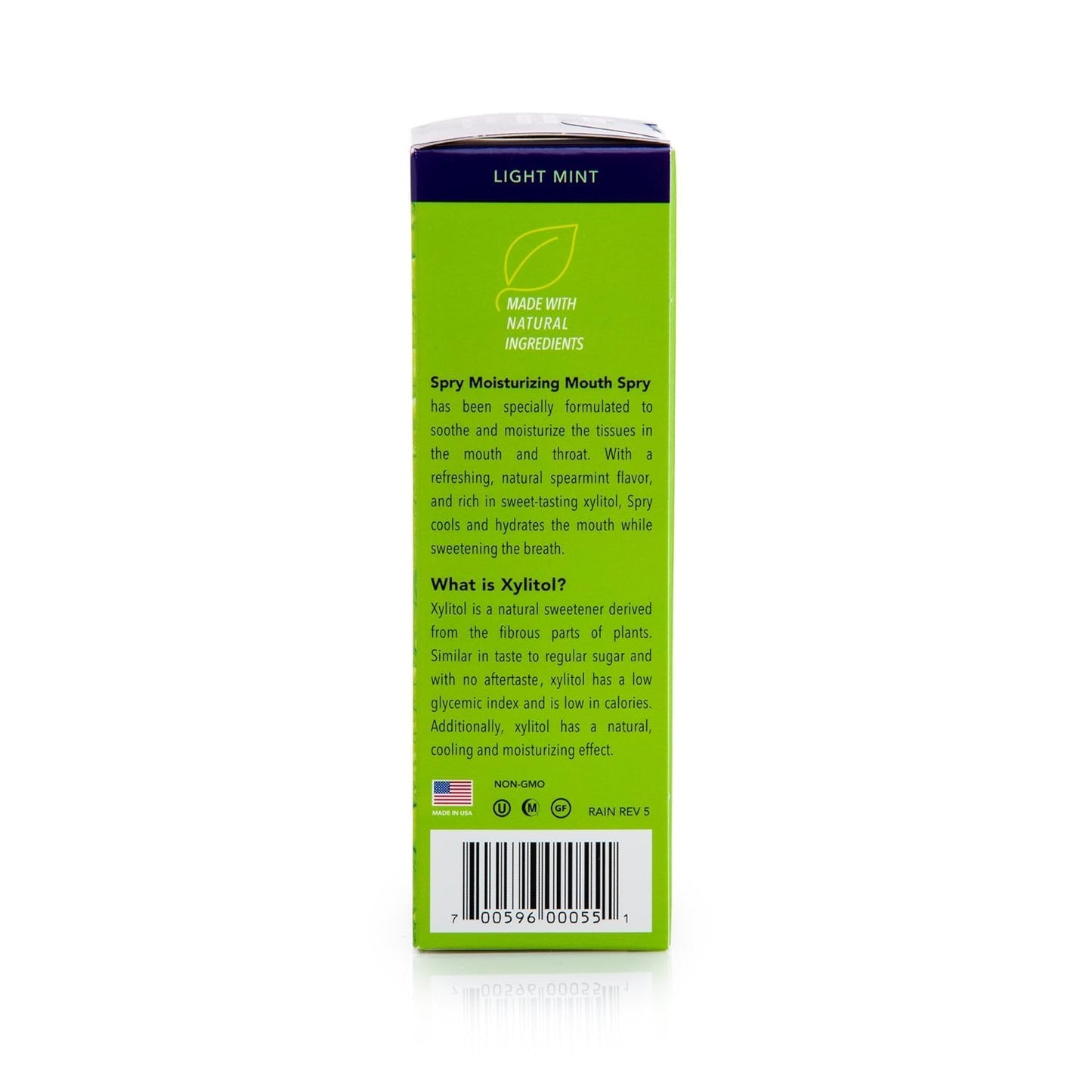 Spry Natural Xylitol Moisturizing Dry Mouth Spray, Stop Bad Breath, Increase Saliva Production, Non-GMO, Gluten-Free On The Go Oral Care with Spearmint Flavor, 4.5 fl.oz (Pack of 2)