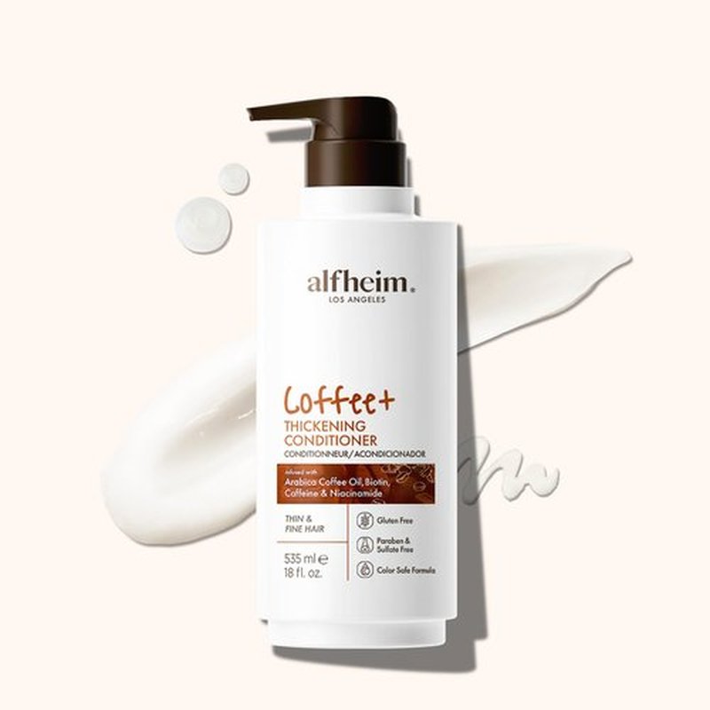 ALFHEIM Coffee THICKENING CONDITIONER for 'Biotin 、Caffeine、Arabica Coffee Oi&Niacinamide, Paraben-Free, Sulfate-Free Surfactants