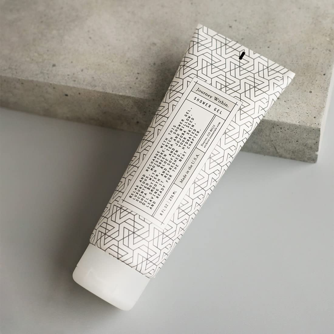 Archive Journey Within Shower Gel, 8 fl oz, Luxury Moisturizing Body Wash for Men & Women, Lightly Scented Liquid Soap