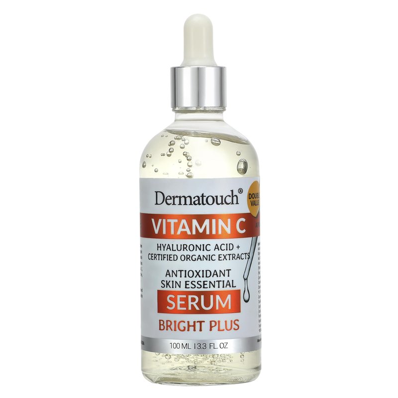 Dermatouch Vitamin C Serum With Hyaluronic Acid and Vitamin E & A, Nourishing Daily Face Serum With Vitamins, Antioxidants, and Botanical Extracts, Clean Skin Care, Made in USA, 3.3 Fl Oz
