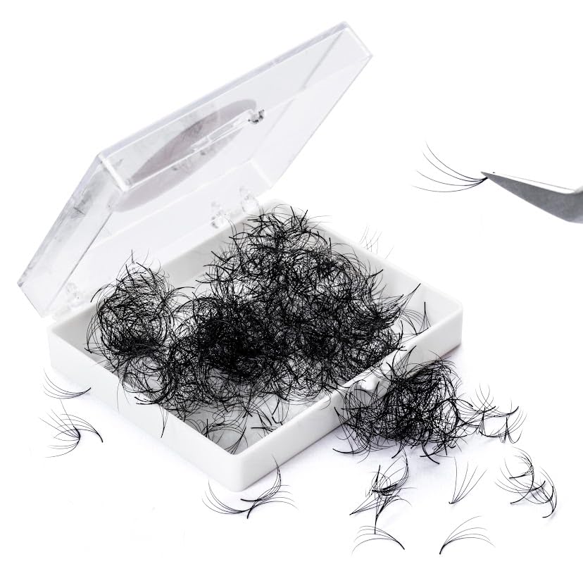 ROSE GIRL Loose Promade Fans - Natural Look Handmade Volume Eyelashes From 3D To 16D - C CC D DD Curl - False Lashes Extensions - Thickness 0.03~0.1 mm - 8~20 mm Length (10D-0.07-D (8mm))
