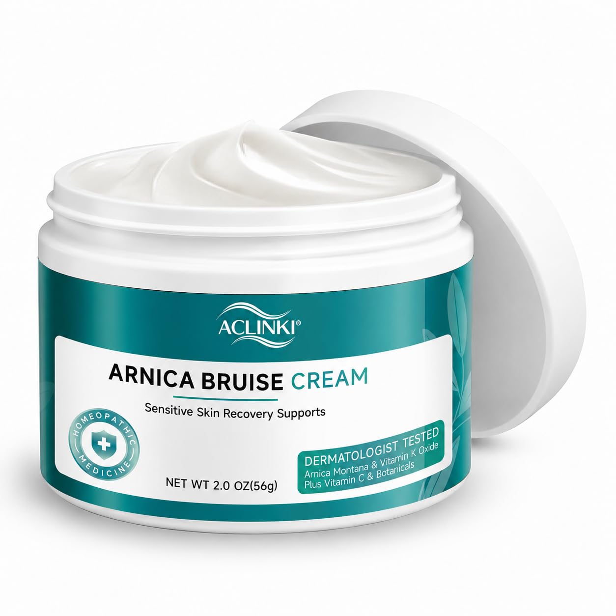 ACLINK Arnica Bruise Cream for Bruising & Swelling Relief, Arnica Montana with Vitamins K, C & E, Fast Absorbing Non-Greasy Moisturizing Cream for Thin Sensitive Skin on Face,Fragrance Free,2.0 oz