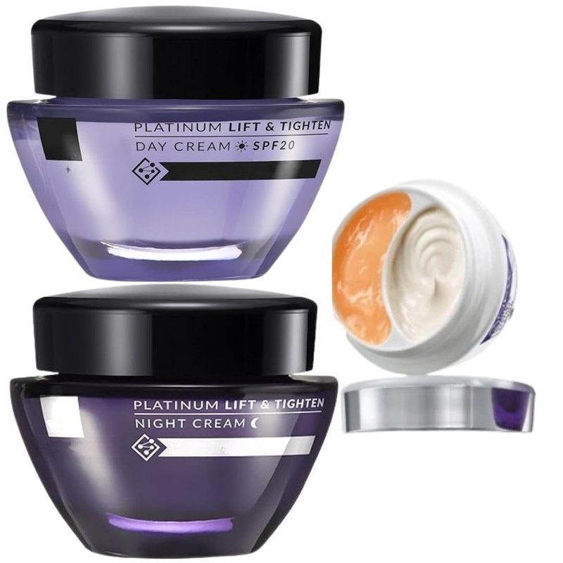 Platinum Day Cream and Night Cream- Anti Aging Anti Wrinkle Dual Eye Set of 3