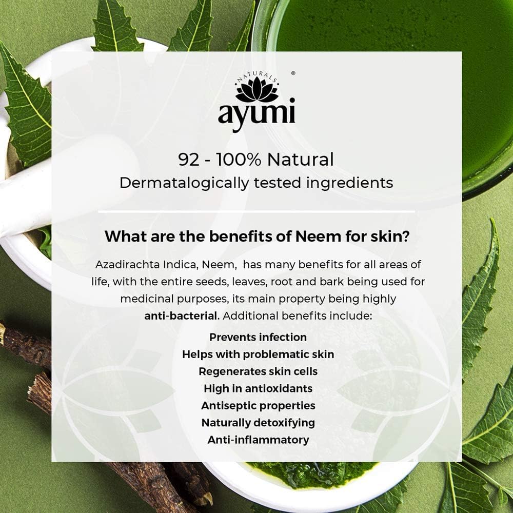 Exfoliating Body Scrub for Acne Treatment | Natural Body Wash Scrub for Oily Skin | Tea Tree Oil Body Scrub for Itching| Body Exfoliant for Clear Skin | Exfoliating Body Scrubber by Ayumi | 6.70 FL oz