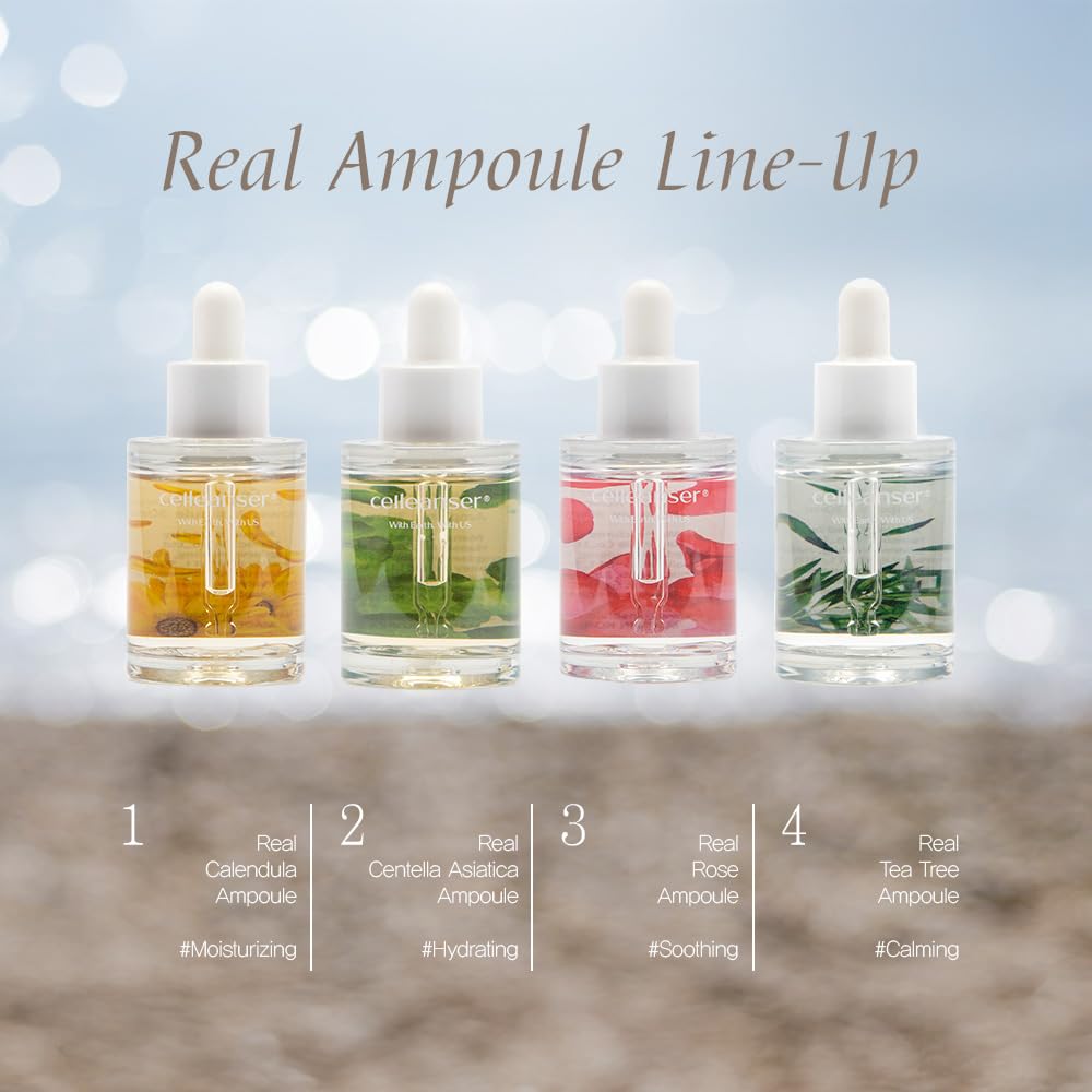 CELLEANSER Real Ampoule - 100% Tea Tree Extract Water, Single-Ingredient Purifying Serum 1.01 fl.oz