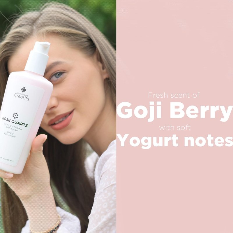 Cosmétiques Créatifs Rose Quartz Body Lotion with CoQ10, Kelp Extract and Hydrating Antioxidants, 8.5 fl. oz.