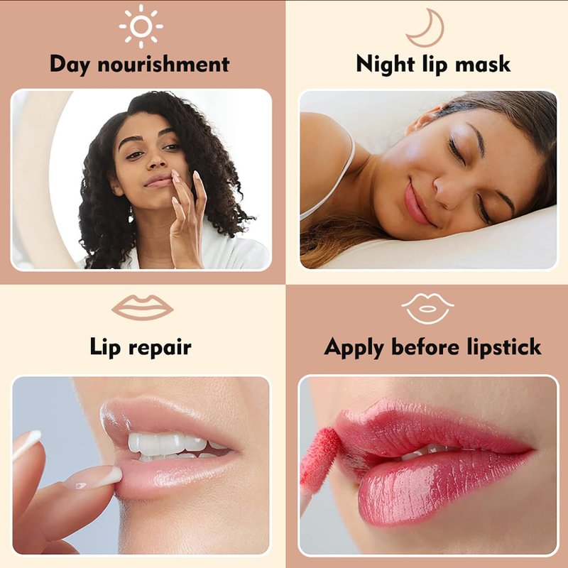 4 Pcs Strawberry & Honey Lip Balm, Moisturizing Propolis Sleeping Lip Mask, Vitamin E Lip Masks, Hydrate Repair Prevent Dry Cracked Lip Exfoliator Lip Care (2 Pack Strawberry - 2 Pack Honey)