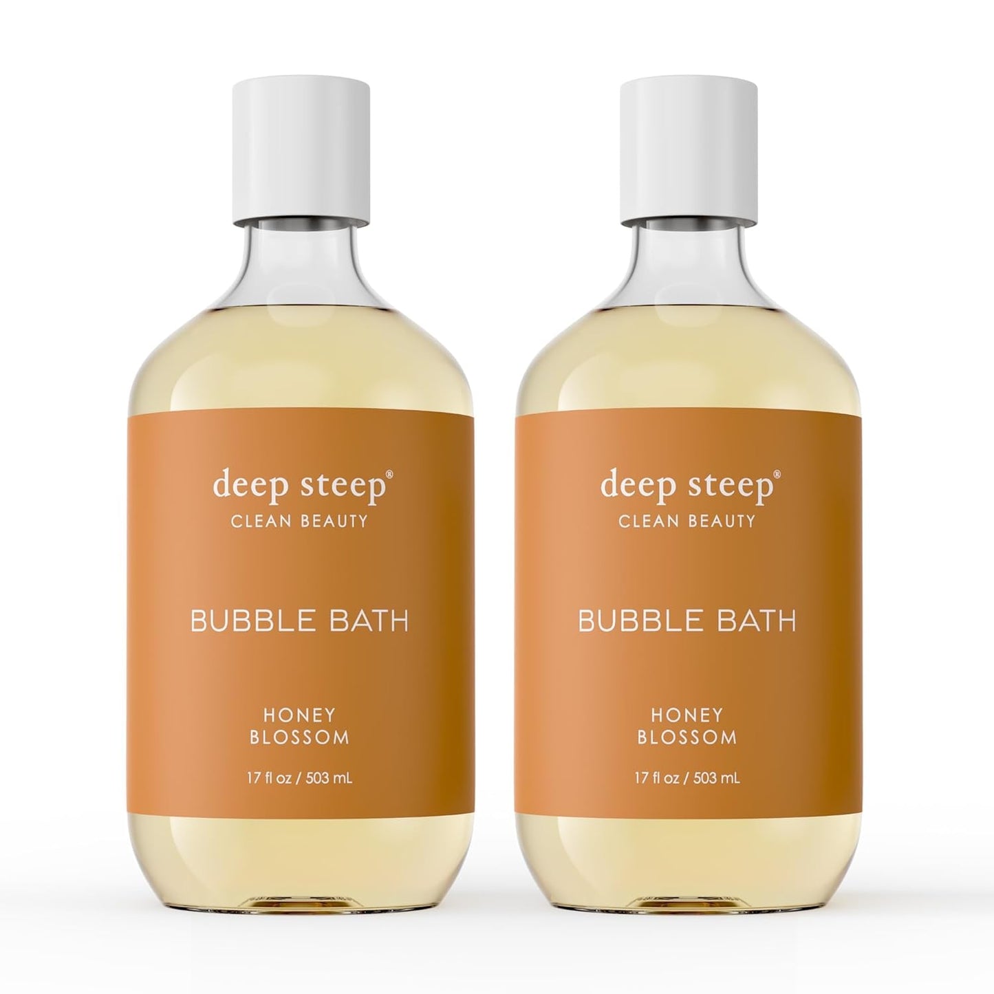 Deep Steep Bubble Bath, Lavender Chamomile, 17 oz (Pack of 2) – Soothing Soak with Shea Butter, Argan Oil, Aloe Vera & Coconut Oil – Vegan, Sulfate-Free, PH-Balanced Clean Beauty