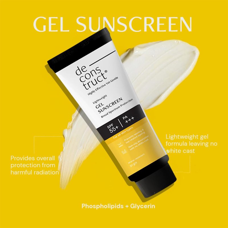 Deconstruct Oily Skin Essentials: Salicylic Oil Control Face Wash Cleanser & Spf 50+ Gel Sunscreen | Oil Control Face Wash (100Ml) And Gel Sunscreen (50 G)| Pack Of 2