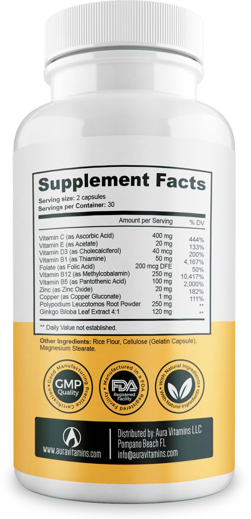 Dermawonder Vitiligo Capsules (60 Count) Effective Vitiligo Supplement, Reduce White Spots & Improve Skin Pigmentation Support, for All Skin & Reduce White Spots on Skin and Tinted Skin