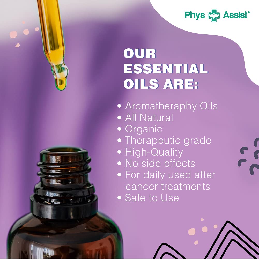PhysAssist Oncology Aromatherapy for Nausea. Contains Natural Essential Oils, Compact Travel Size.