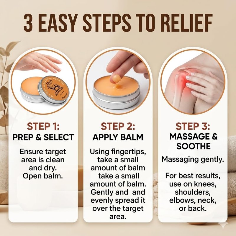 Official WoIf Pain Relief balm, Joint Soothing Cream, Natural Herbal Body Cooling Soothing Body Cream with Magnesium, Arnica Oil, Camphor Blue, Chamomile & Menthol Extract