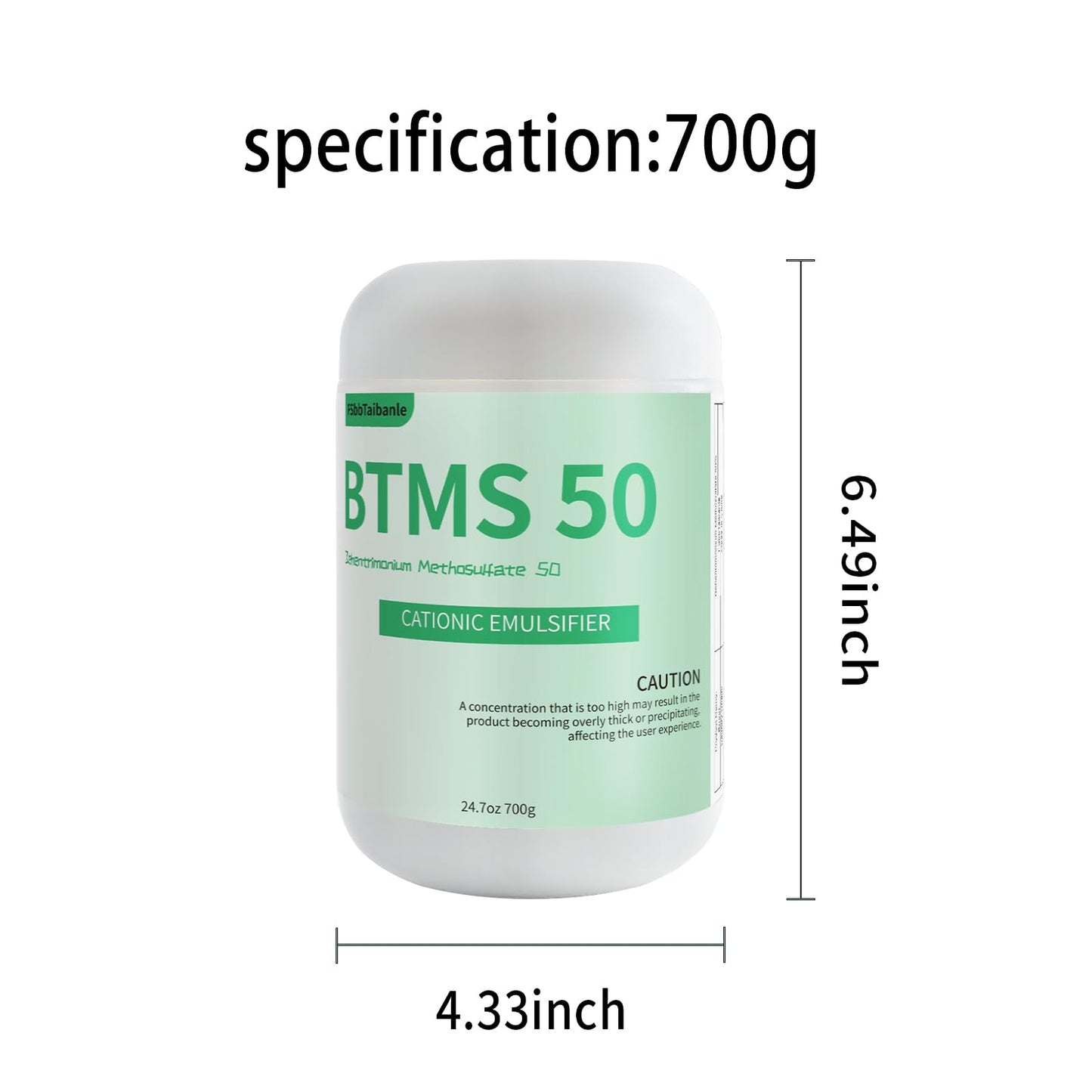 FSbbTaibanle 24.7 oz BTMS 50 Conditioning Emulsifier granules, 100% derived from plant-based,Ideal for Leave-in Conditioner, Lotions, Shampoos and More
