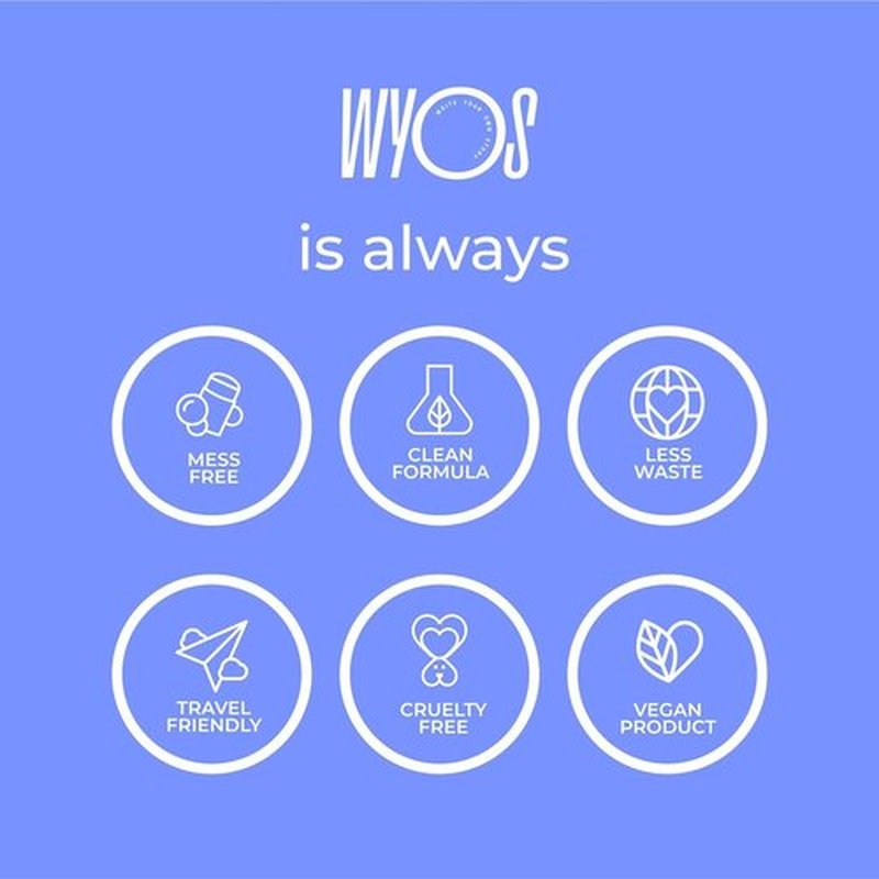 WYOS Shaving Cream Sticks 2 Pack, Travel Size, Vegan, Cruelty Free, Clean Label, Sulfate Free, Paraben Free, Leak Free, No Mess, Hydrating Smooth Lather, Sensitive Skin Close Shave For Women and Men