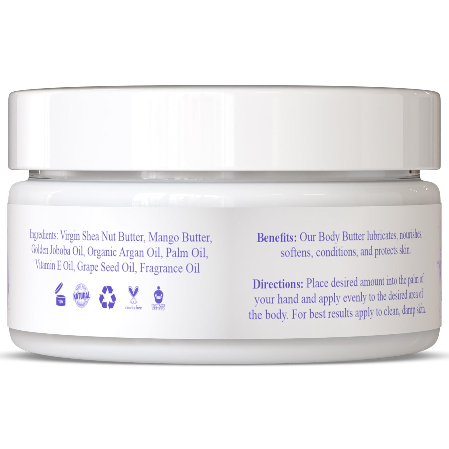 MOBETTER FRAGRANCE OILS Powder Intense 8 Oz Body Butter for Unisex