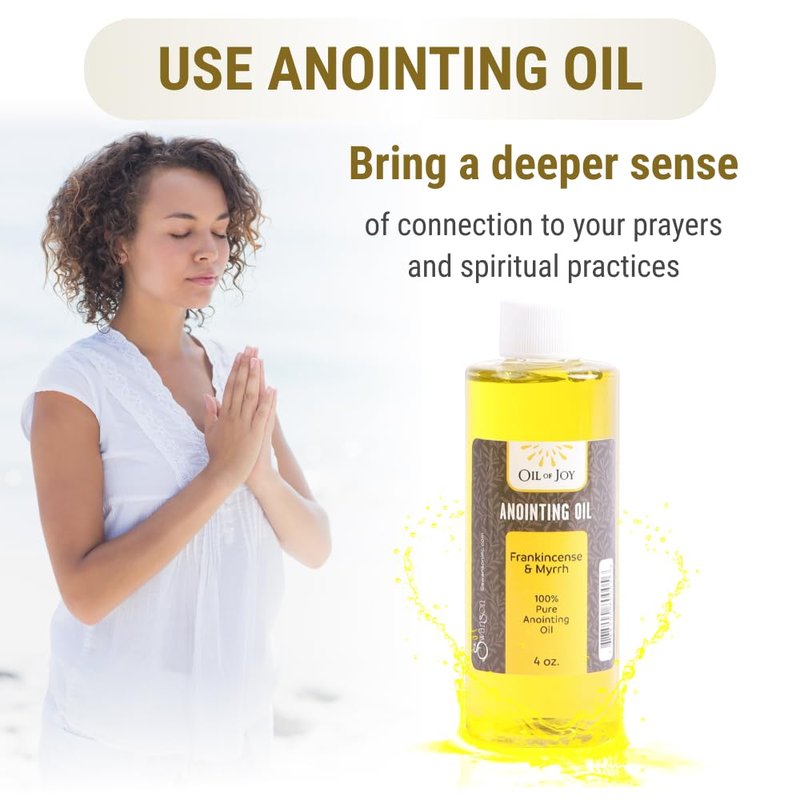 Anointing Oil – Frankincense & Myrrh – Refill – 4oz for Church Earthy, Woodsy Scents for Prayer, Blessings, Healing. 1 oz. Plastic Bottle, Secure Lids