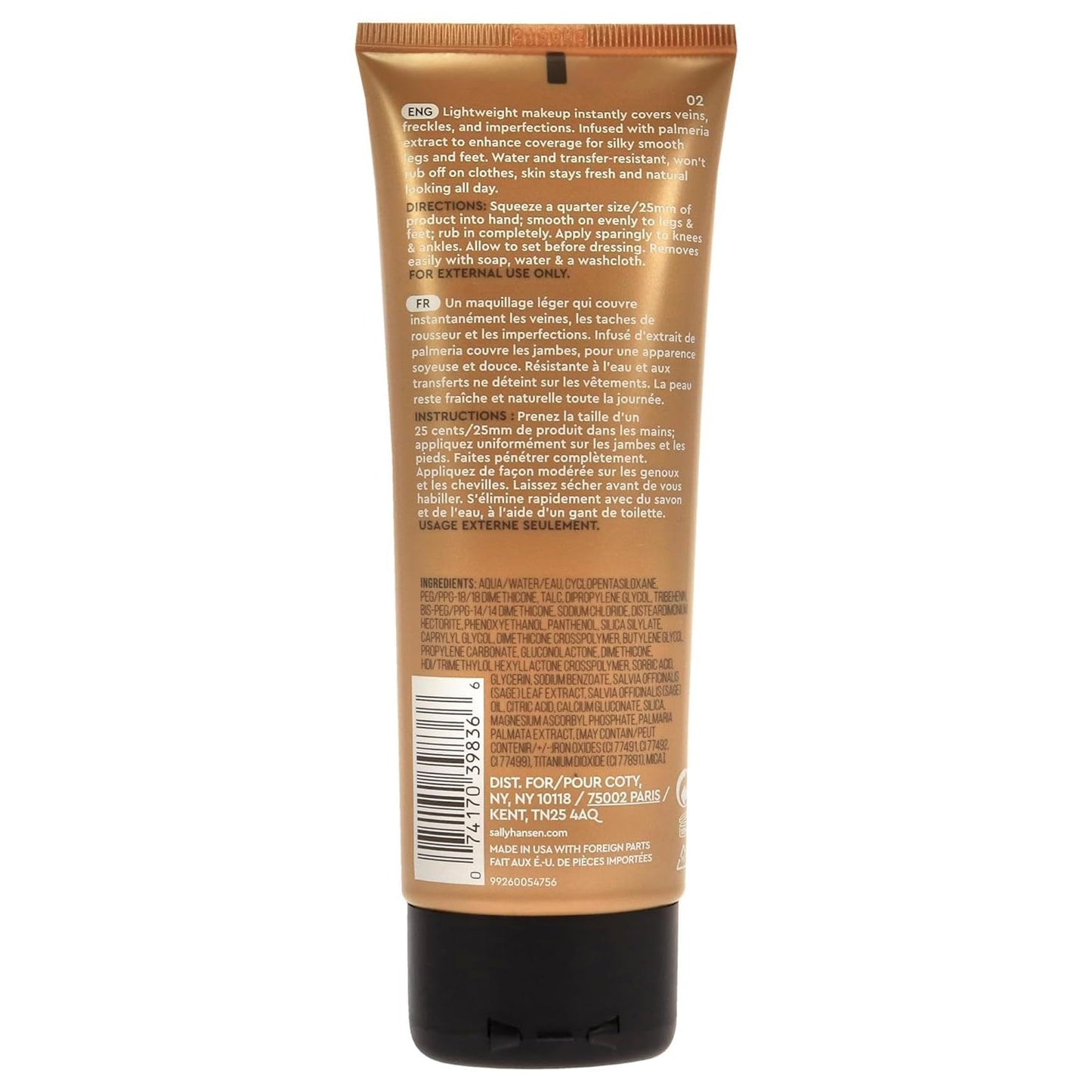 Sally Hansen Airbrush Legs, Leg Makeup Lotion, Deep 4 Oz, Pack of 2