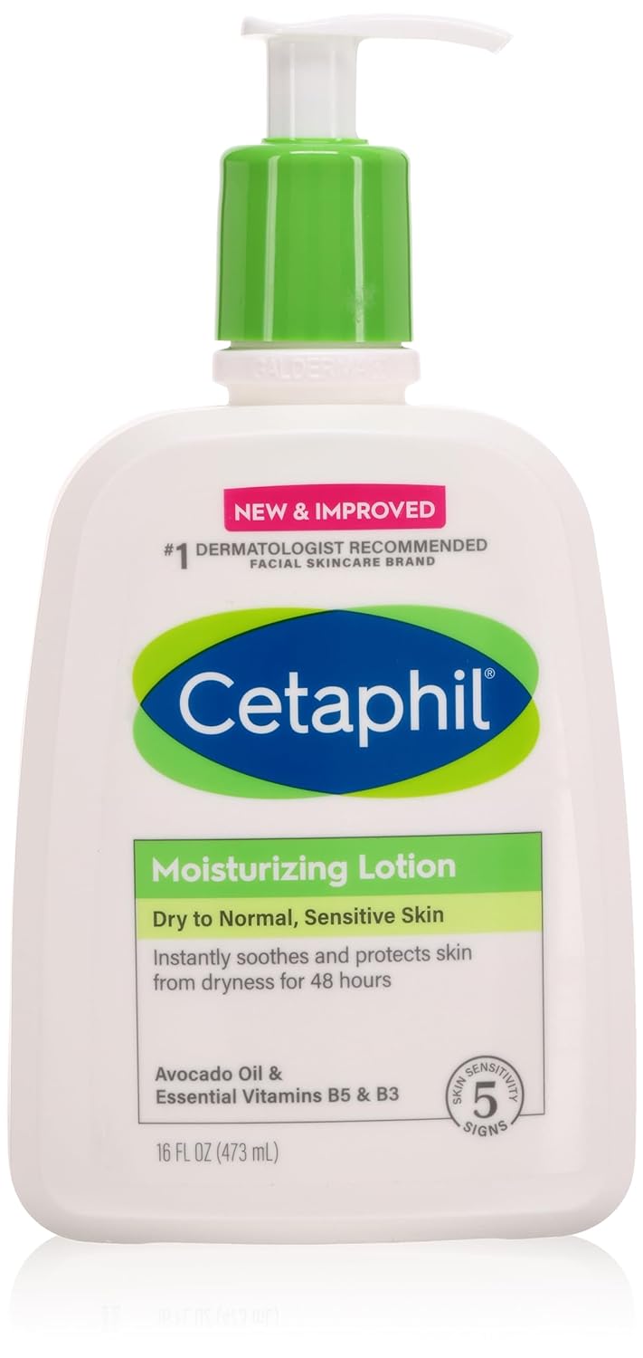 Cetaphil Moisturizing Lotion, 8 Fl oz (Pack of 3), Hydrating Moisturizer For All Skin Types, Instant Hydration lasting up to 24 Hours, Non-Greasy, Lotion for Even the Most Sensitive Skin