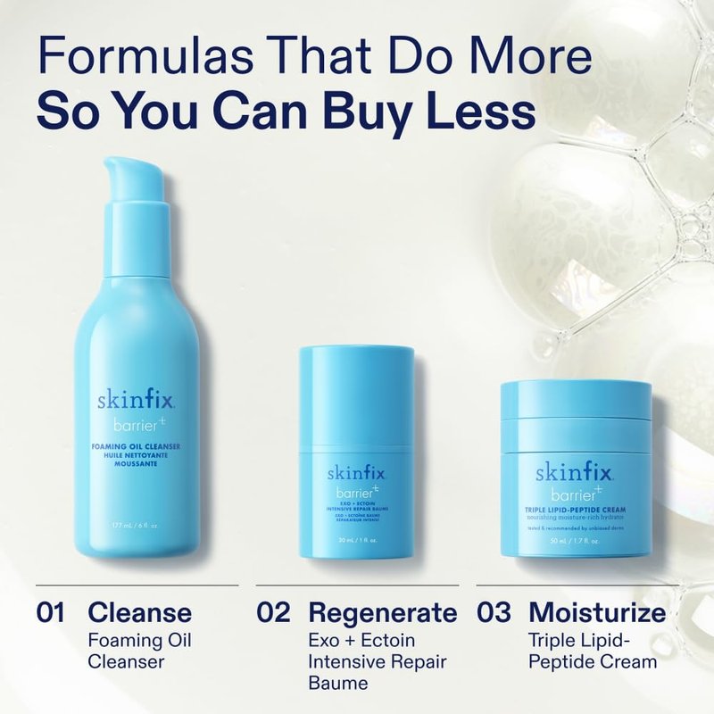 Skinfix Exo + Ectoin Intensive Repair Baume - 1 oz - Retinol-Free Face Serum with Hyaluronic Acid, Peptides - Visibly Smooths Wrinkles, Evens Dark Spots & Redness - Fragrance Free, Vegan, Cruelty Free