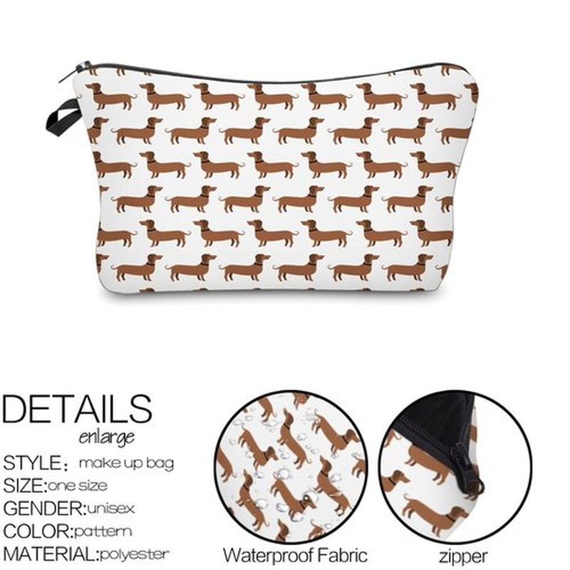 Deanfun Cosmetic Bag for Purse, Waterproof Makeup Bags Roomy Toiletry Pouch Travel Accessories Gifts (55729)