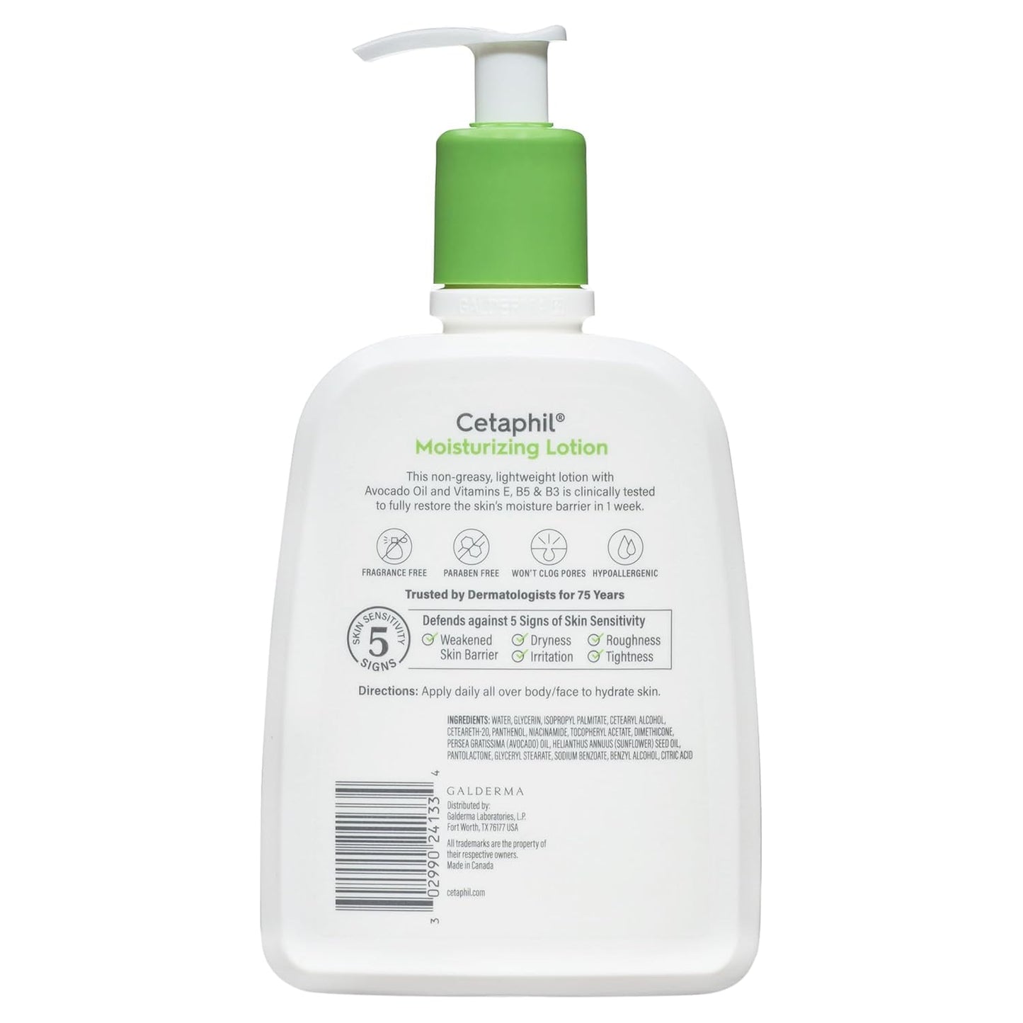 Cetaphil Moisturizing Lotion, 8 Fl oz (Pack of 3), Hydrating Moisturizer For All Skin Types, Instant Hydration lasting up to 24 Hours, Non-Greasy, Lotion for Even the Most Sensitive Skin