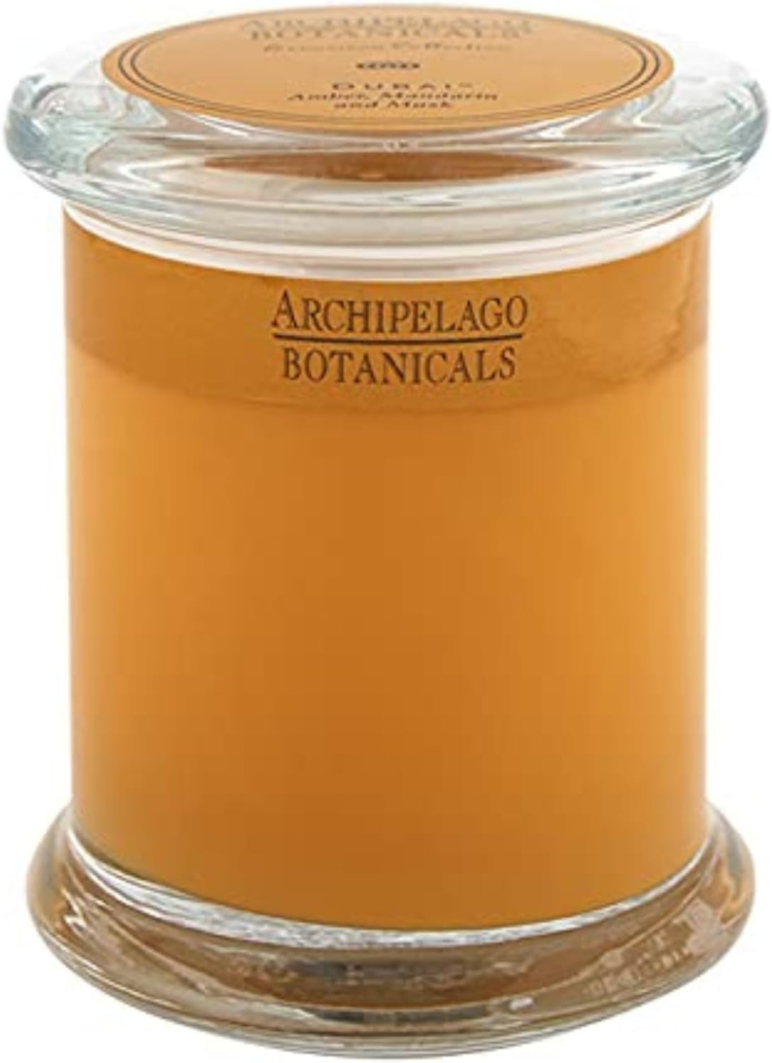 Archipelago Botanicals Kashmir Glass Jar Candle, Kashmir Vanilla, Orange Blossom and Sandalwood Scent, Lead-Free Candle Wicks, Burns Approx. 60 Hours (8.6 oz)