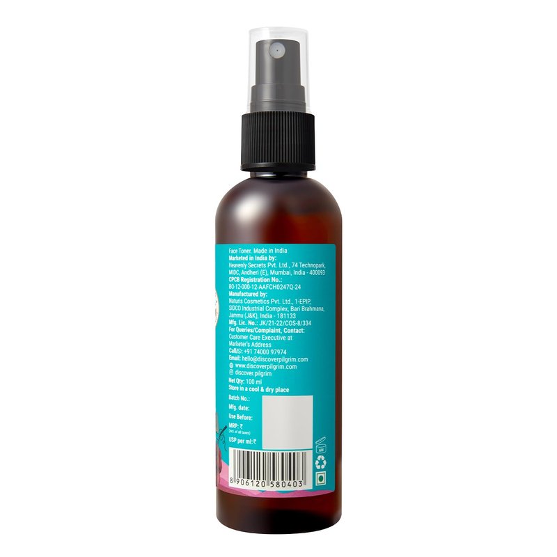 Pilgrim French Red Vine Face Mist & Toner with Niacinamide & Aloe | Hydrating Facial Spray for Oil Balance, Pore Care, Refreshing Glow | Alcohol-Free | 3.38 Fl Oz (100ml)