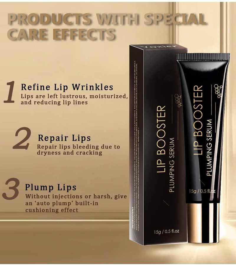 Collagen Lip Booster Plumping Serum Oil Hyaluronate Moisturizing Sexy Plump Products Enhancer Non-Irritating Brighten Reduce Pigmentation Fade Lines