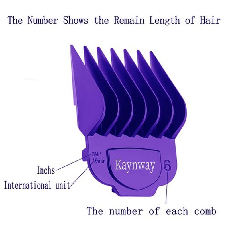 Kaynway 10 Pack Clipper Guards for Andis Master Fade Envy Lithium Ion Clipper Comb Guides with Magnetic Clip -from 1/16 Inch to 1 Inch(1.5-25mm)