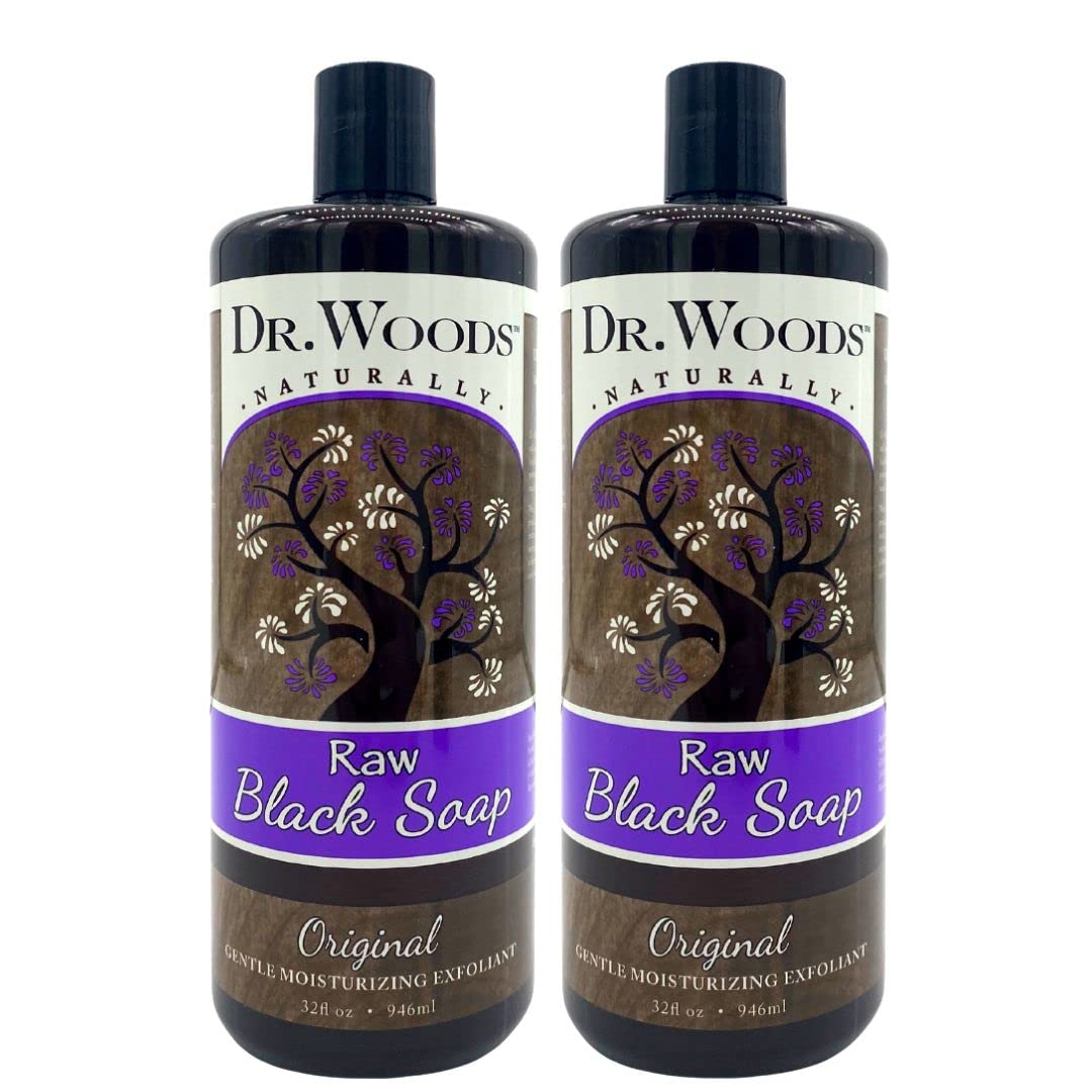 Dr. Woods African Black Castile Soap - Moisturizing Liquid, 32oz (2-Pack)