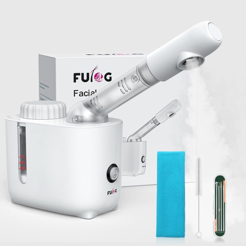 Fulog Facial Steamer Nano Ionic Face Steamer with 360° Rotating Arm, Esthetician Facial Steamer for Deep Cleaning, Portable Spa Facial Machine for Home Salon