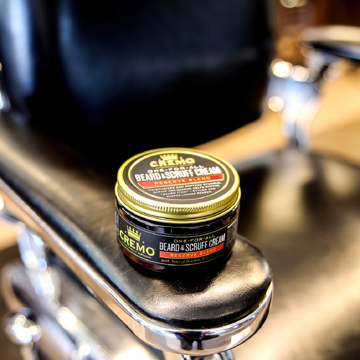 Cremo Distiller's Blend Beard & Scruff Cream - 4 oz | Soothes Itch & Light Hold Styling