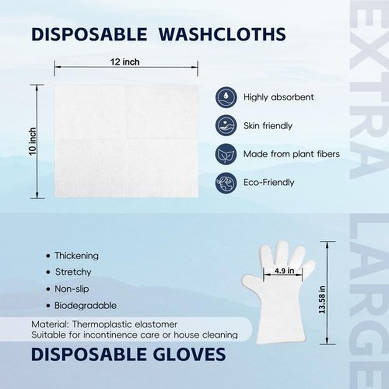 3 Pack Disposable Clean Towels