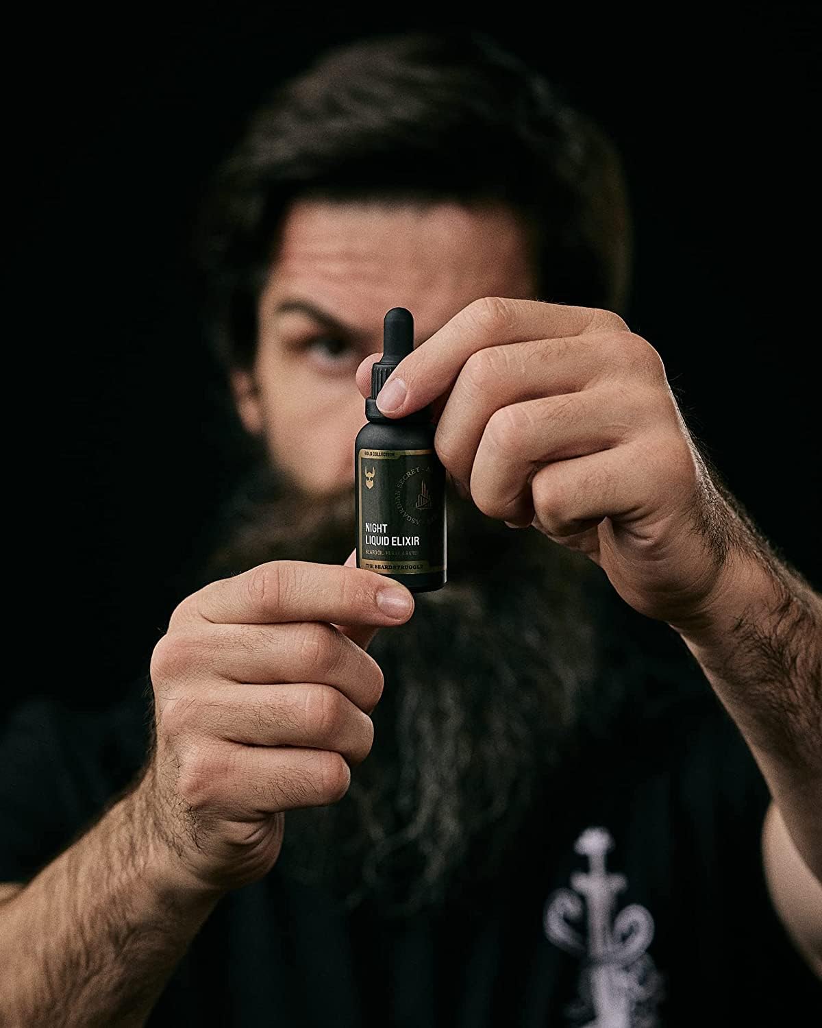 Beard Oil for Men by Beard Struggle - Night Liquid Elixir Beard Growth Oil - Natural Blend for Softens - Platinum Collection, Loki Unscented (1 Fl Oz)