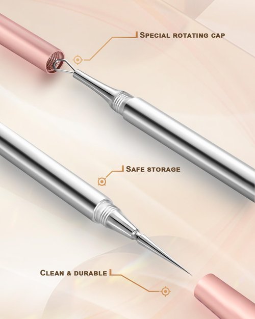 SGNEKOO Blackhead Remover Tweezers, Precision Pimple Popper Tool Kit 3 in 1, Titanium Alloy Black Head White Head Extractor for Face, Professional Comedone Extractor Kit for Blemish,Zit,Acne