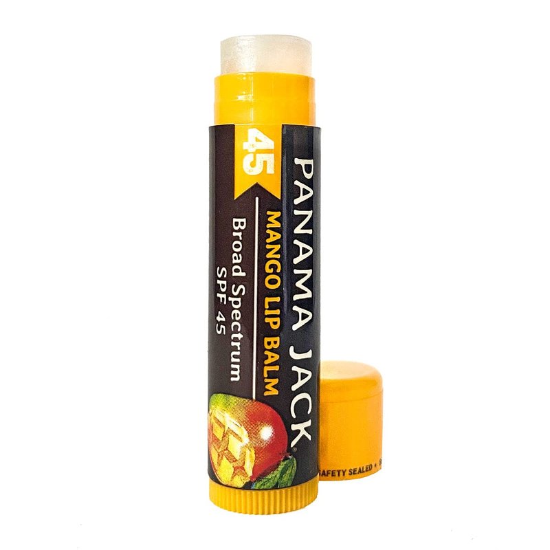 Panama Jack Sunscreen Lip Balm - SPF 45, Flavor Pack, Broad Spectrum UVA-UVB Sunscreen Protection, Prevents & Soothes Dry, Chapped Lips (Mango/Tropical)