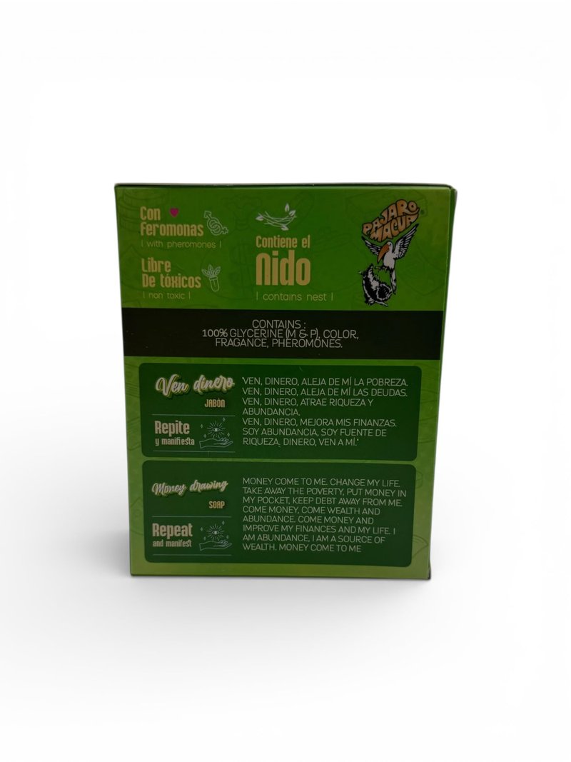 Pajaro Macua – Money Drawing Rue Soap (Jabon de Ruda Ven Dinero) With Rue Essence for Manifestation and Attraction of Money and Wealth
