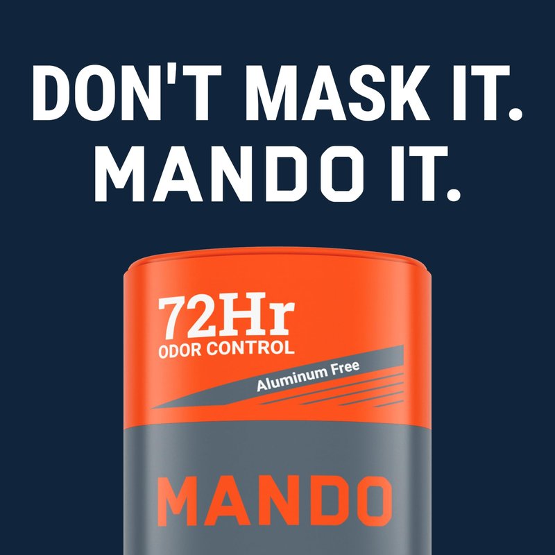 Mando Whole Body Starter Kit - 2.6 oz Solid Stick, 3.6 oz Spray, 1.5 oz Acidified Body Wash, 5 oz Acidified Cleansing Bar, 15 ct Deodorant Wipes - Aluminum Free Odor Control - 5 Piece Bundle (Mt Fuji)