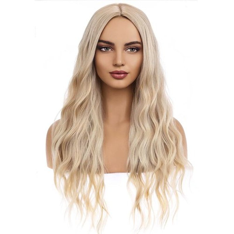 BERON Blonde Wig Long Curly Wig Blonde Wig Long Wavy Wig Blonde Wigs for Women Synthetic Wig for Daily Party