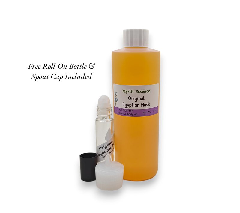 Mystic Essence Original Egyptian Musk Uncut & Alcohol-Free Fragrance Body Oil for Men & Women - 8 OZ