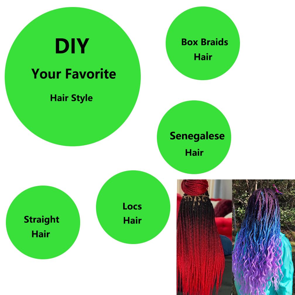 BALINGHAIR Pre-Stretched Braiding Hair Extensions High Temperature Braids Hair 28 Inch Ombre Black to Light Grey(B36-6Packs)
