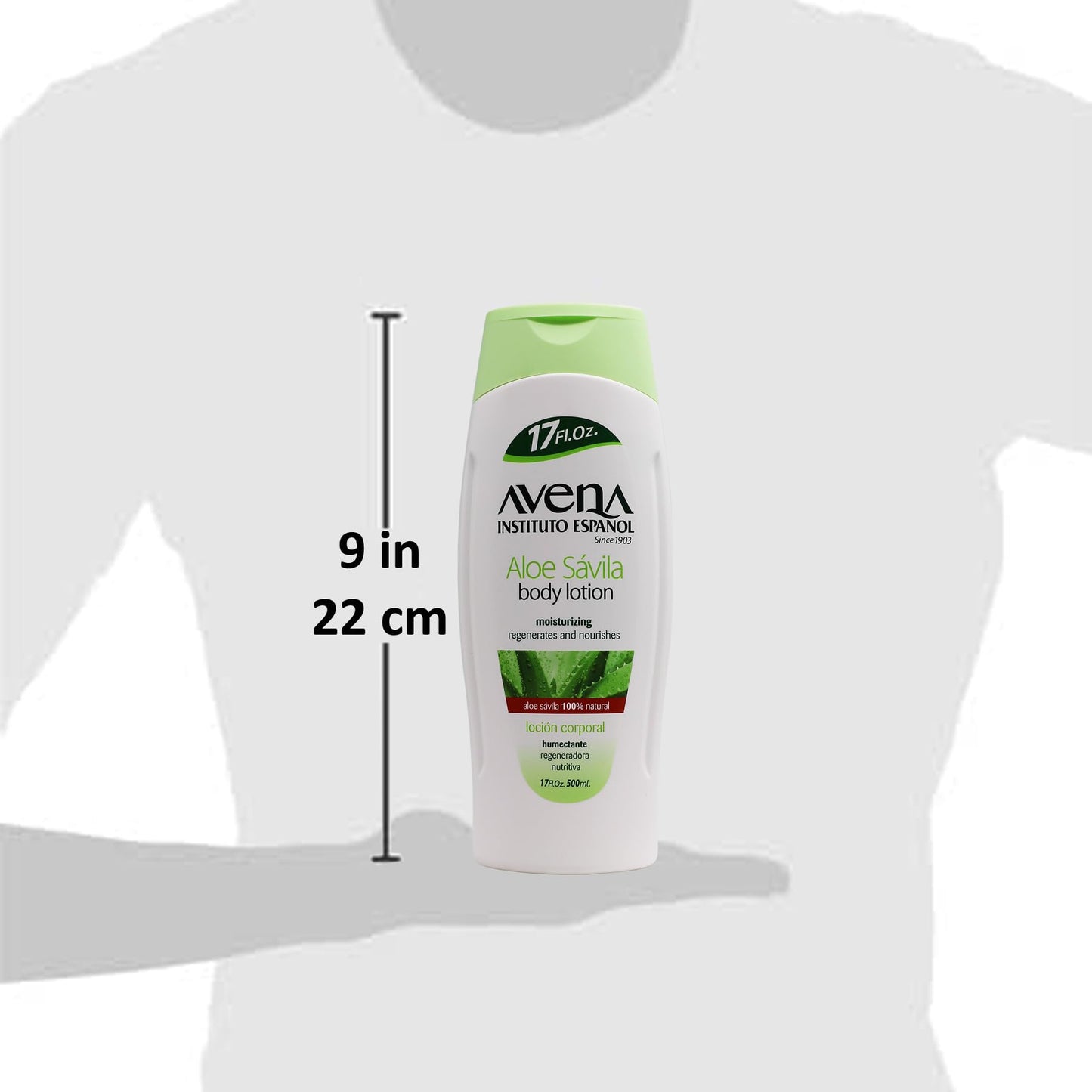 Avena Instituto Espanol Aloe Savila Body Lotion, Moisturizing, Regenerates and Nourishes, 2-pack Of 17 FL Oz each, 2 Bottles