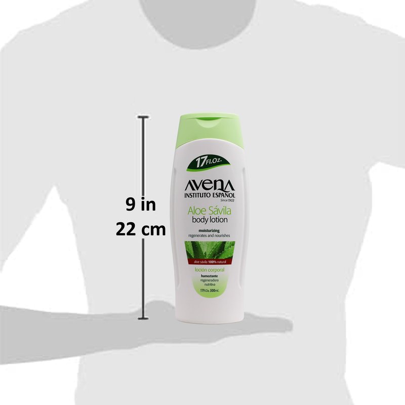 Avena Instituto Espanol Aloe Savila Body Lotion, Moisturizing, Regenerates and Nourishes, 2-pack Of 17 FL Oz each, 2 Bottles