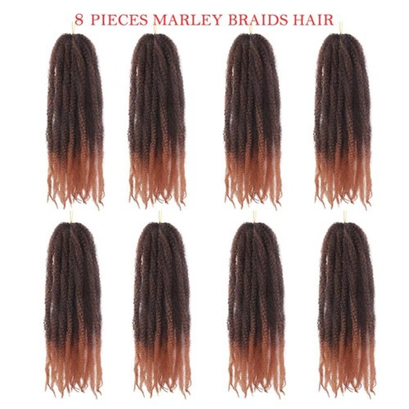 Marley Crochet Braids Hair 24 Inch 8 Packs Afro Kinky Marley Twist Braiding Hair Synthetic Curly Twist Marley Hair Long Springy Afro Twist Hair Extensions (TB/27#, 24 Inch (Pack of 8))