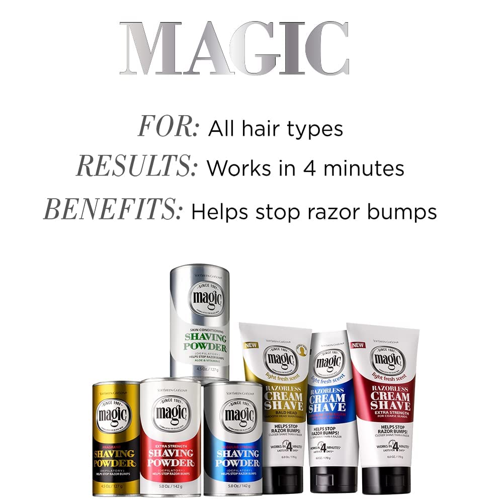 Magic Platinum Shaving Powder 4.5oz. Skin Conditioning (6 Pack)
