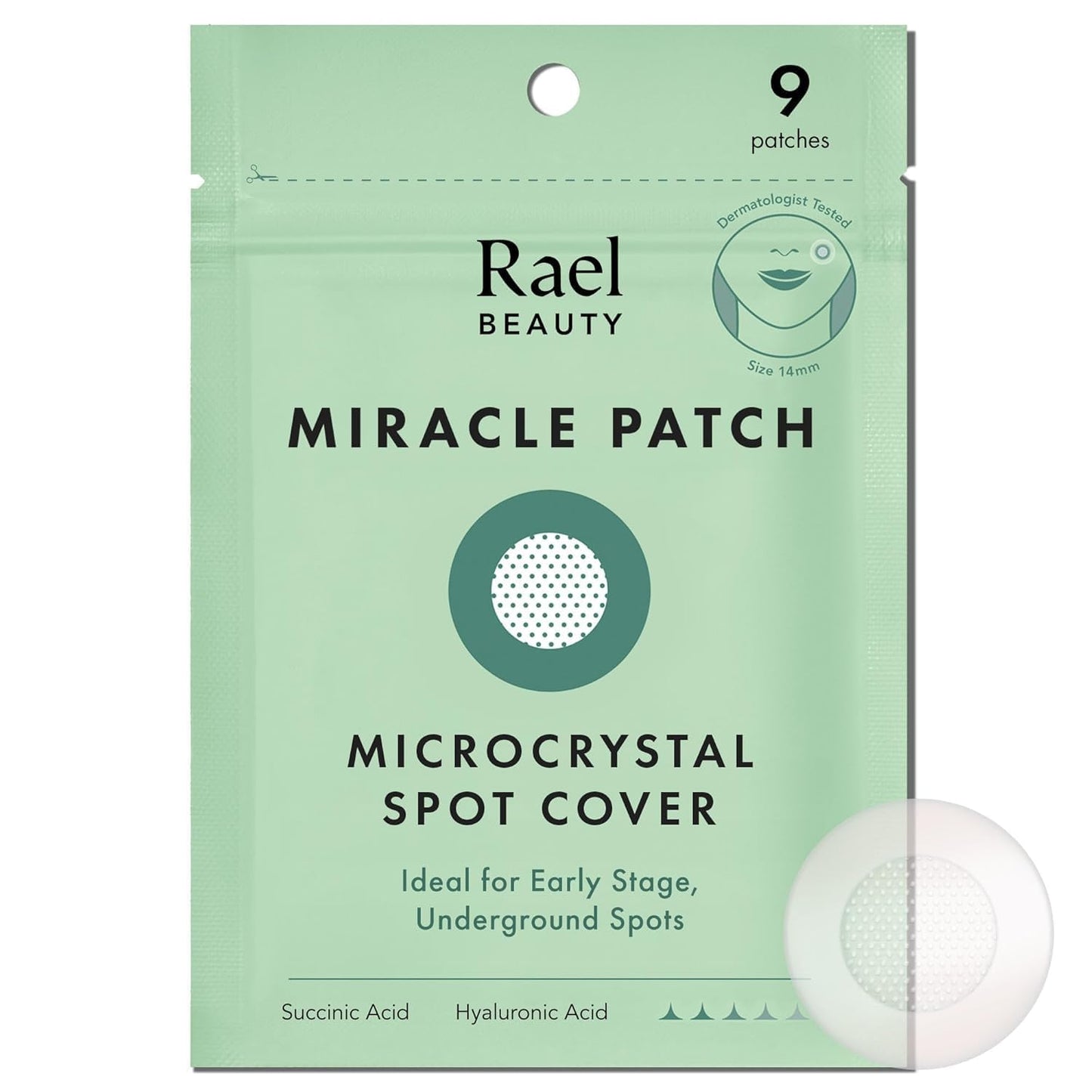 Rael Pimple Patches, Miracle Microcrystal Spot Cover - Hydrocolloid Acne Patch with Tea Tree Oil, Early Stage Zits and Blemish, Korean Skin Care, Vegan, Cruelty Free (27 Count)