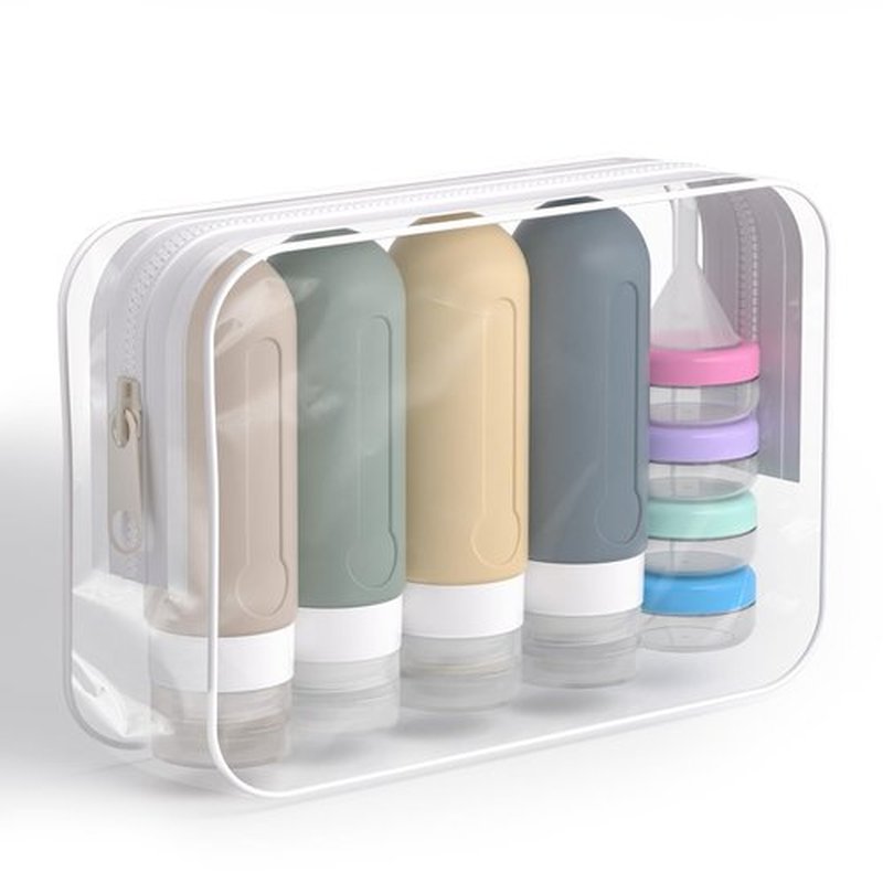 DEPOZA 20 Pack Travel Bottles Set - TSA Approved Leak Proof Silicone Squeezable Containers for Toiletries - BPA Free for Shampoo, Conditioner, Lotion, Soap Travel Essential Accessories D85#