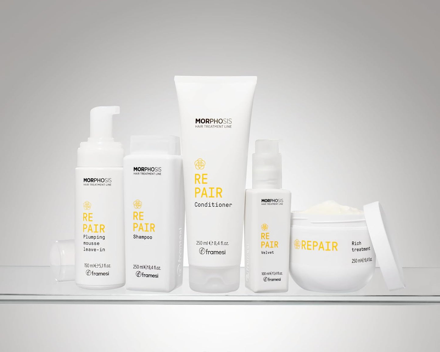 Framesi Morphosis Repair Plumping Hair Mousse - 5.1 oz Weightless Leave-In Conditioner
